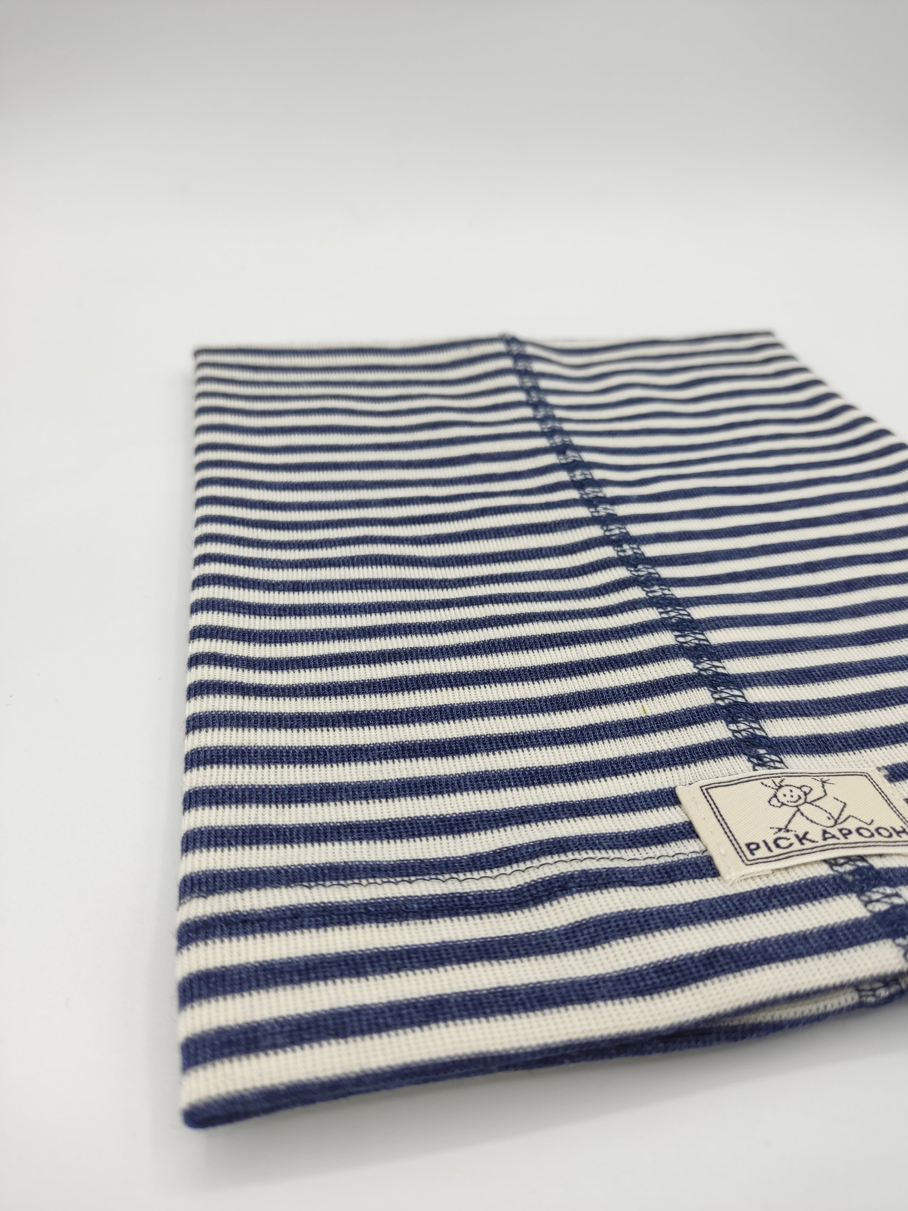 Scaldacollo in lana e seta per bambino e adulto // riga Blu Navy